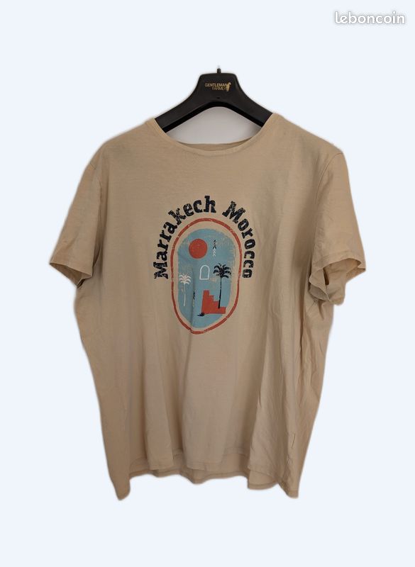 Tee short beige marakeche morocco (image 1)