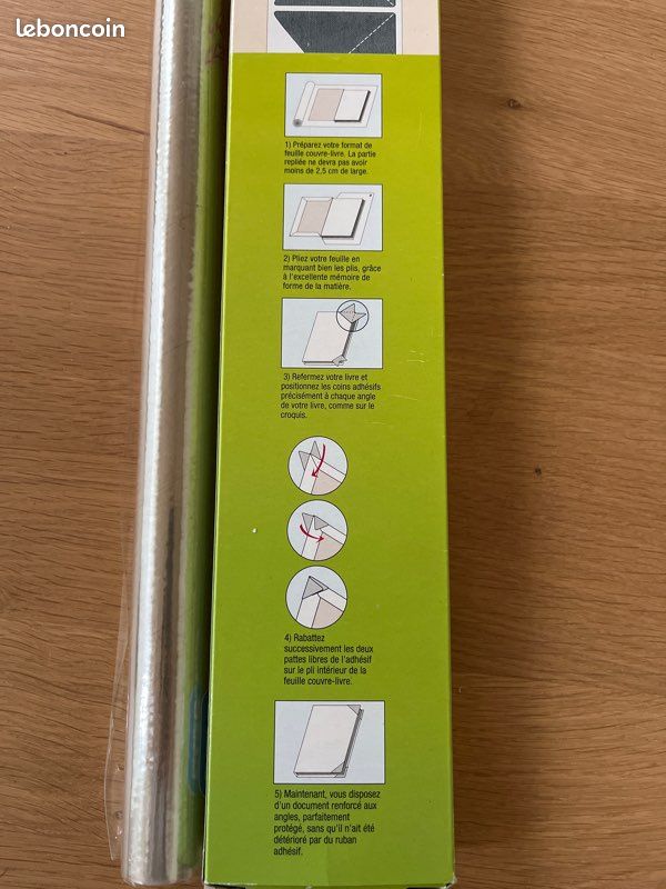 Rouleau Adhésif Repositionnable ELBA Pour Couvrir Livres - 0,45x3m - Brillant