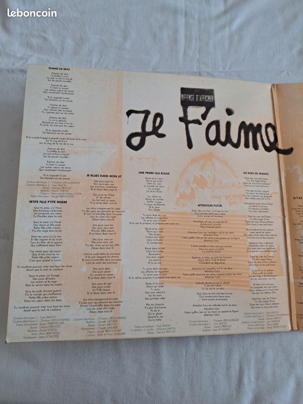 Vinyle 33 tours YVES SIMON (image 3)