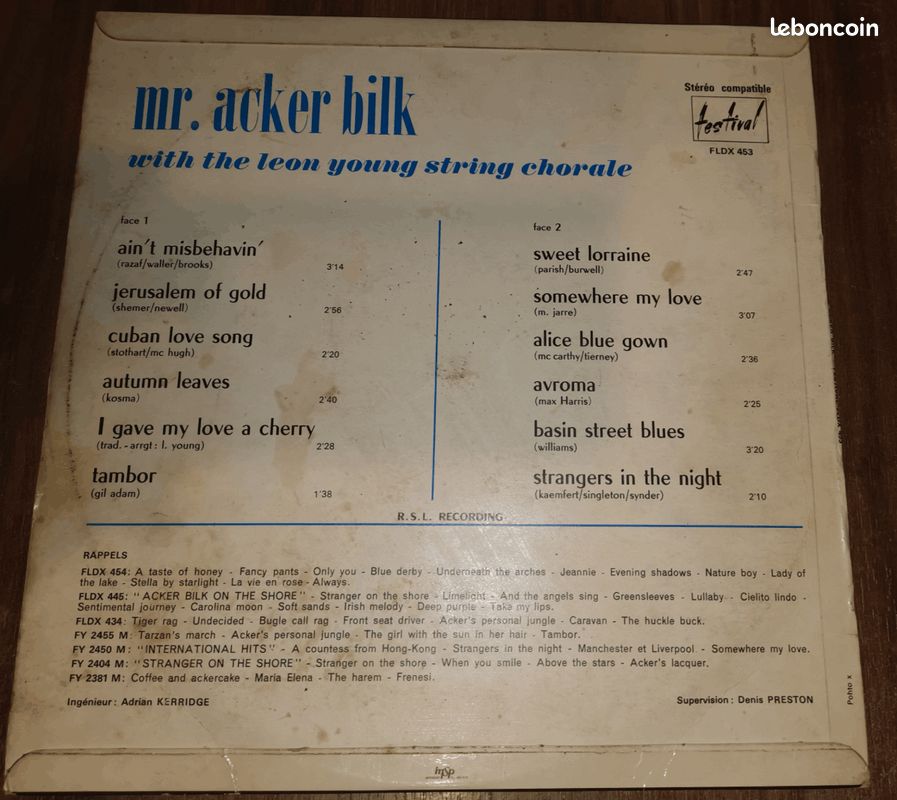 Lot de 10 vinyles Acker Bilk - Jouvin - andré - Michel - Manitas de platas - Dessary - Montreux - Rossi (image 2)