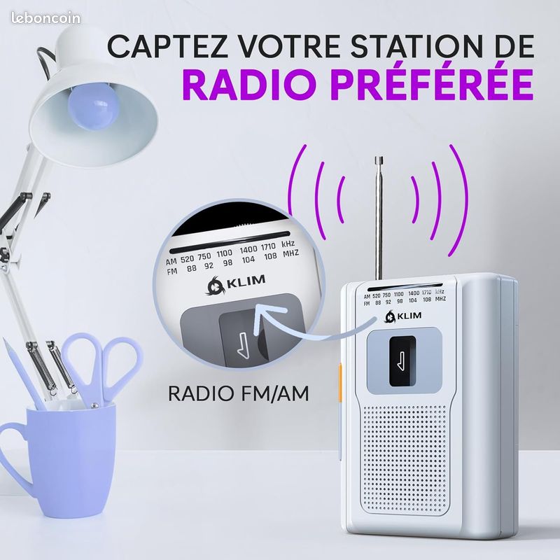 Lecteur Cassette WIITHINK - Radio AM/FM/SW, Bluetooth, USB, Enregistrement, Neuf