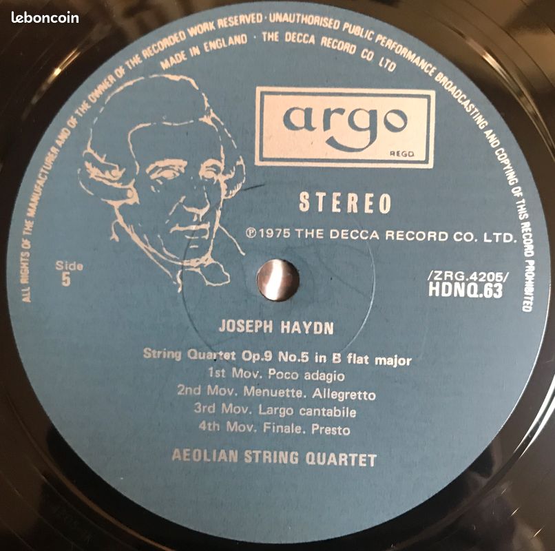6xLP Haydn Aeolian String quartets 9 17 Argo UK 1975 Classique Musique chambre Simpson Major Hurwitz (image 11)