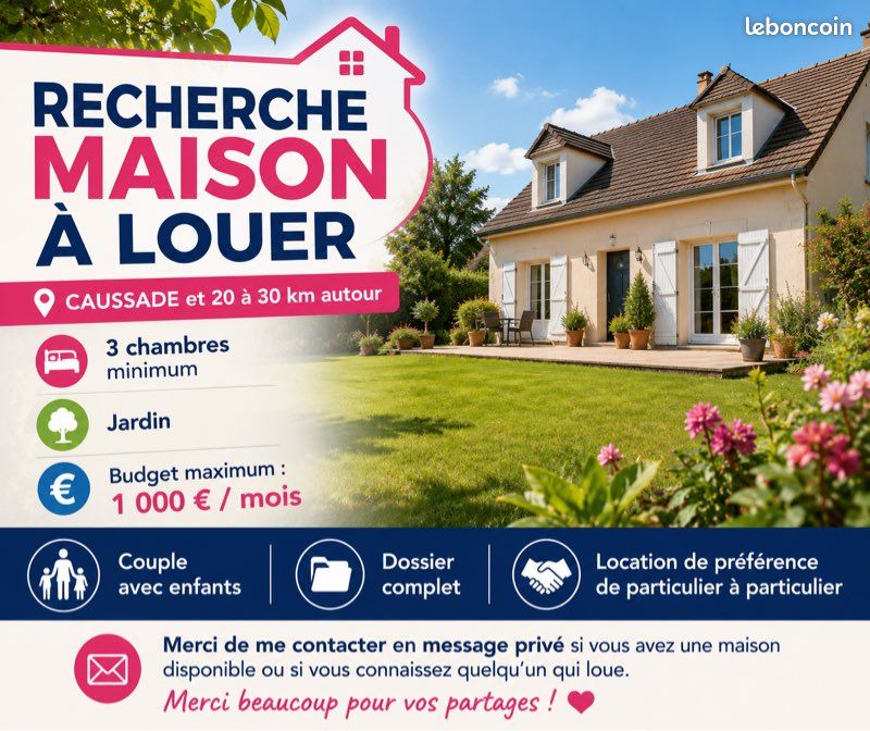 Maison 4 pièces 110 m² · à Caussade · 110 m² · 1 000 €