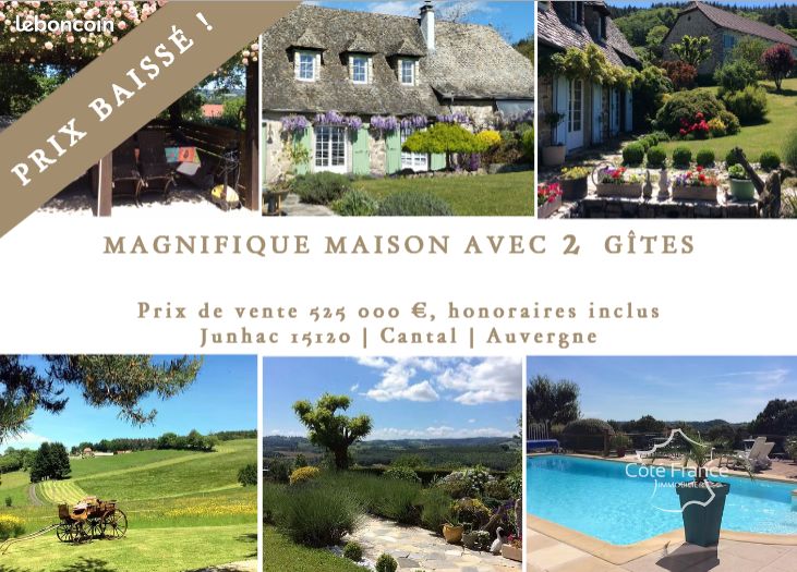 Maison 11 pièces 265 m² · à Junhac · 265 m² · 525 000 €