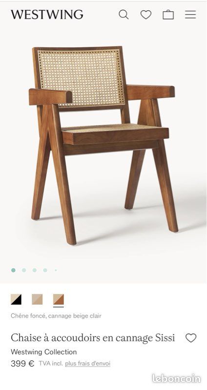 Chaise sissie en cannage Westwing (image 7)