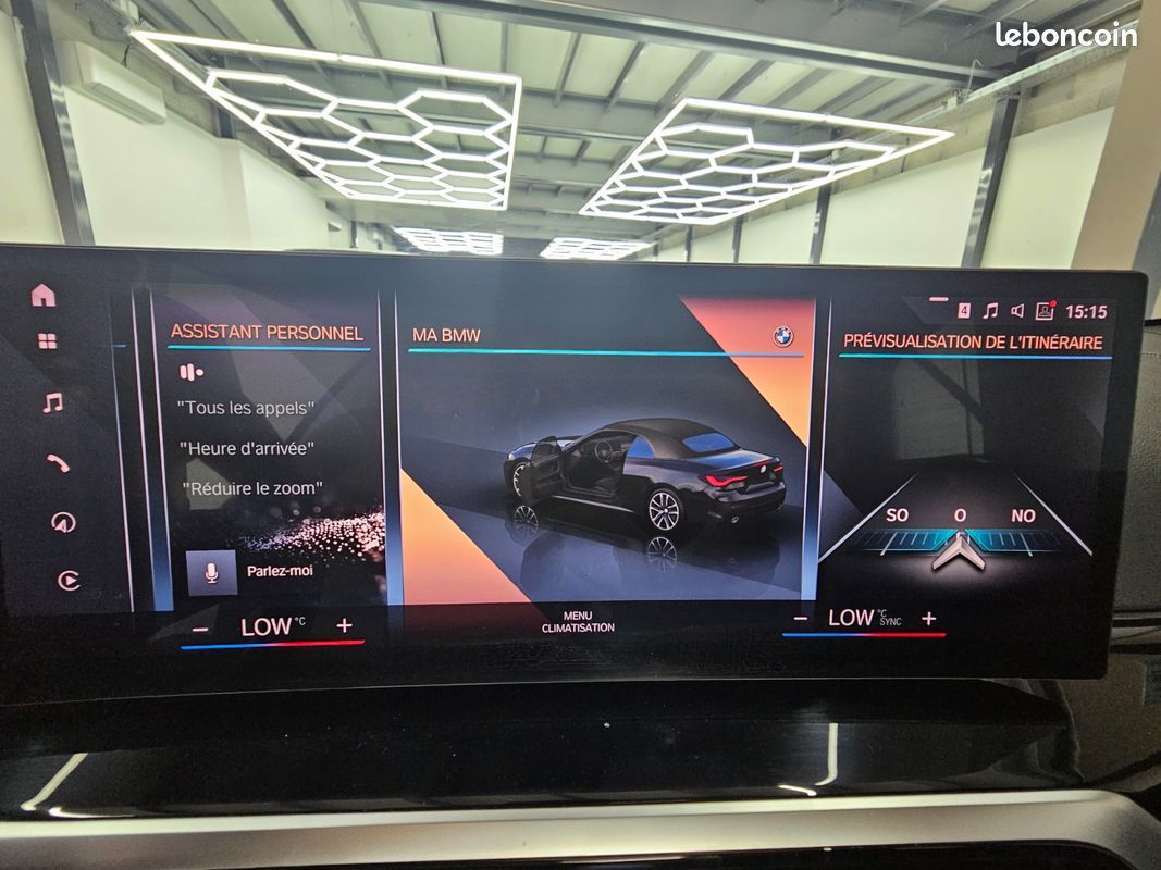 BMW 420i cabriolet M Sport / feux laser / ecrans full curvate display / siege chauffant / chauffage de nuque / régulateur auto adaptatif / feux auto / essuie-glace auto / volant chauffant / hayon ... (image 23)