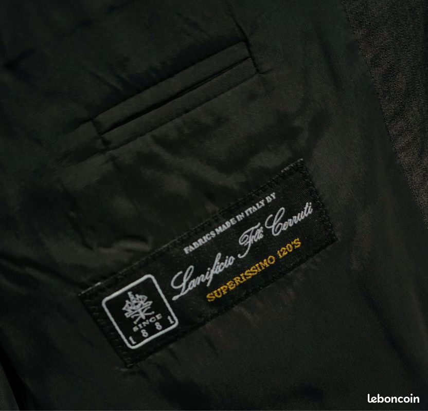 Blazer / Veste costume Hugo Boss 3 boutons gris anthracite en laine coupe ample taille 52 (image 3)