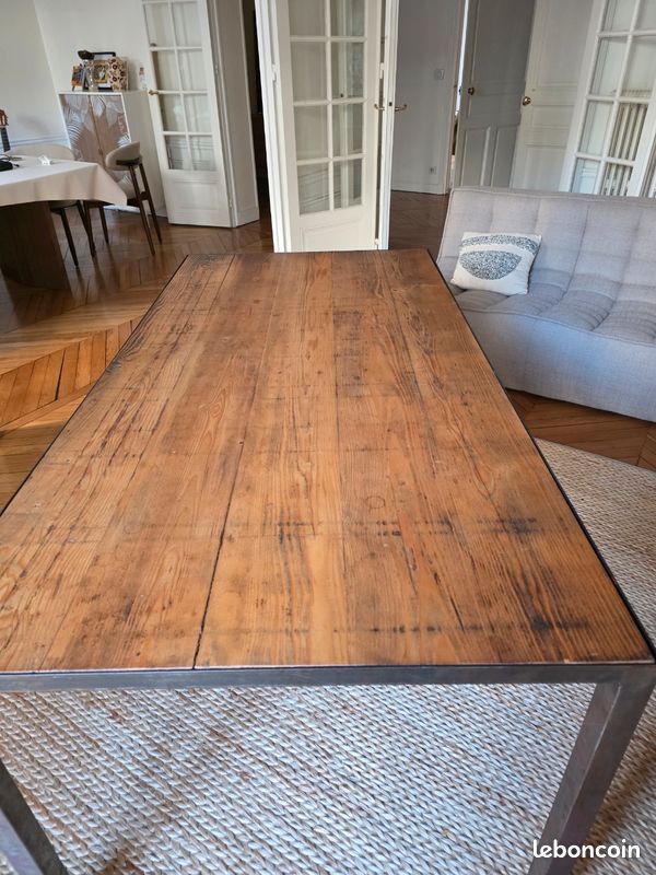 Table de salle à manger style industriel (image 3)