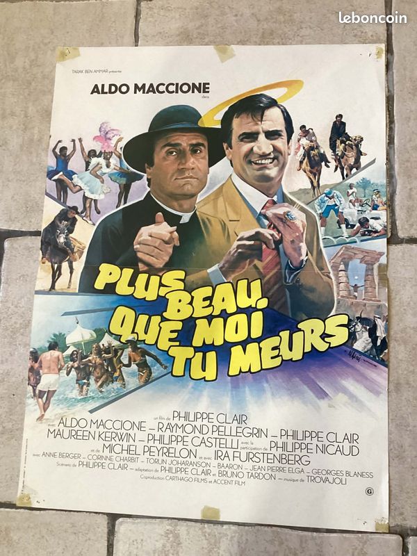 Affiche de cinéma original Plus beau que moi tu meurs 40x53,5 (image 2)