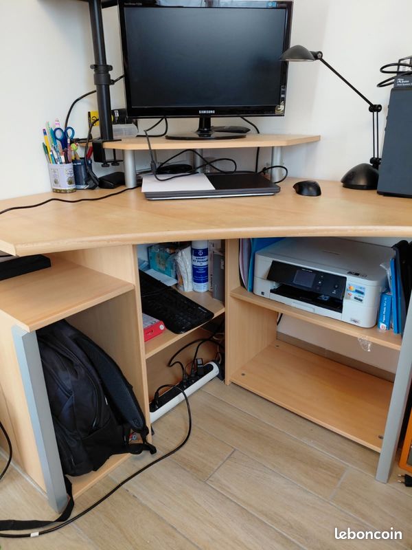 Bureau d'angle bois (image 1)
