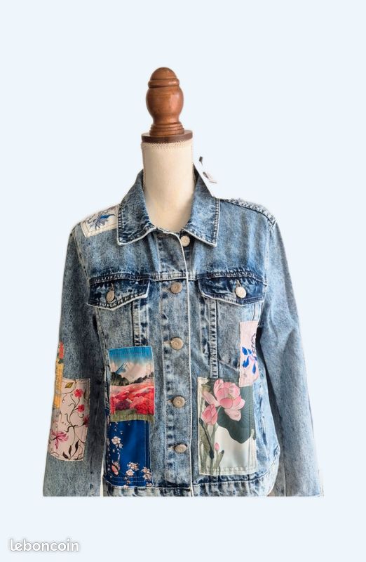 Veste En Jean Fille Limited Too Taille M - Bleu, Manches Longues, Très Bon état