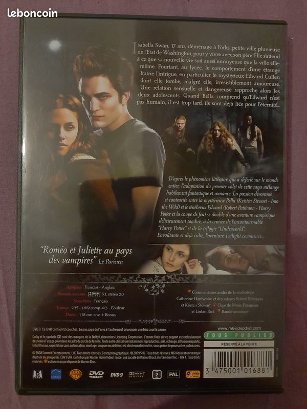 DVD Twilight Chapitre 1 (image 2)