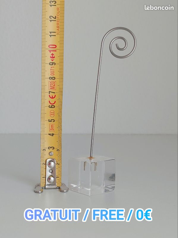 Porte-photo spirale cube transparent (image 1)