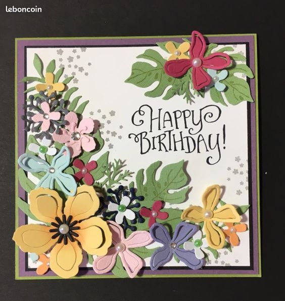 Scrapbooking tampons Botanic Blooms et poinçons thinlits Paysagiste Stampin Up (image 2)