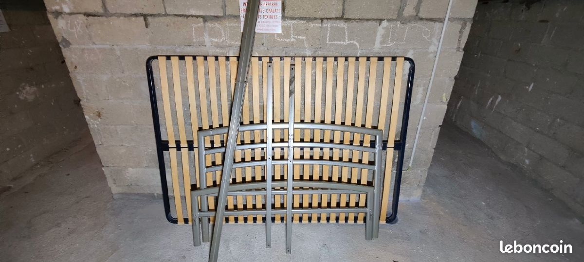 Structure de lit avec sommier (image 1)
