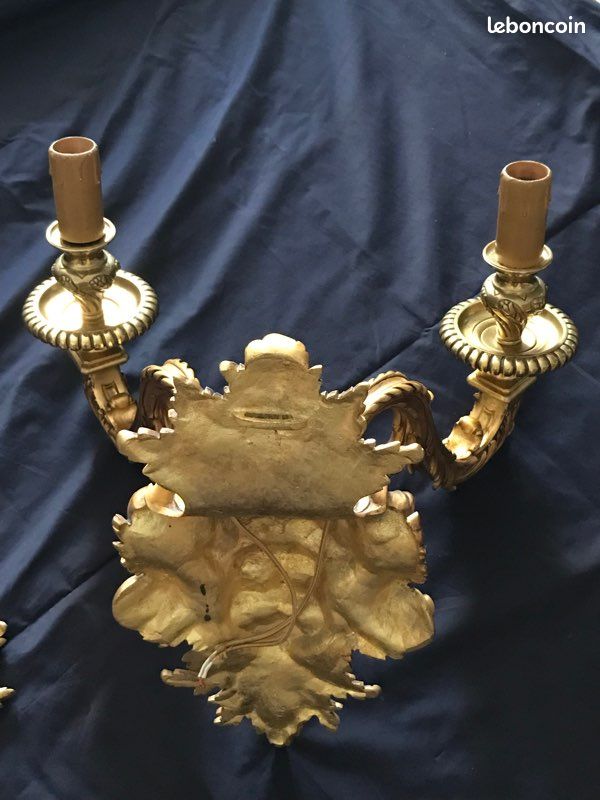 Paire d'appliques en bronze doré (image 7)
