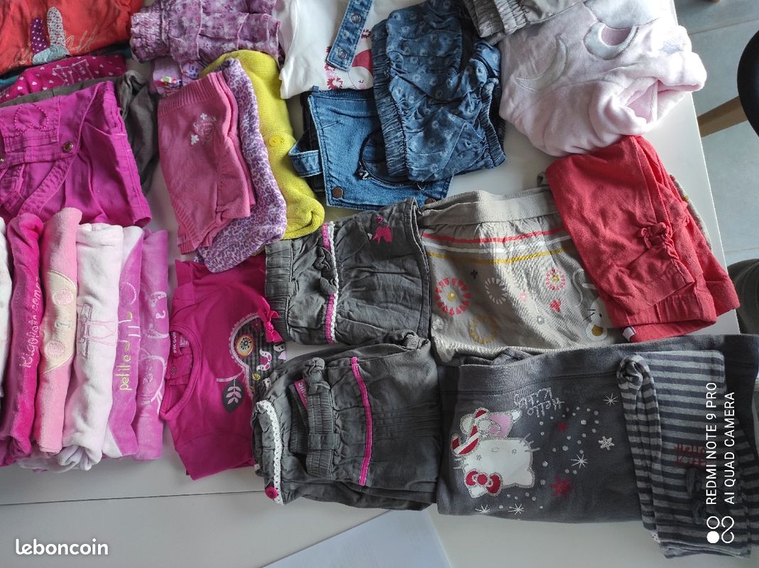 Lot ou détaillé vêtement bébé fille 6mois été ou hiver caro07380 (image 3)