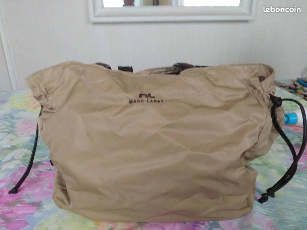 SAC tissu imperméable beige MARC LABAT - NEUF (image 4)