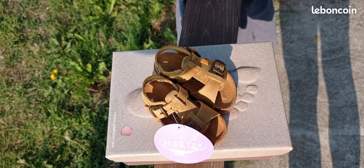 Sandales plakton taille 18 - nubuck - rose (image 9)
