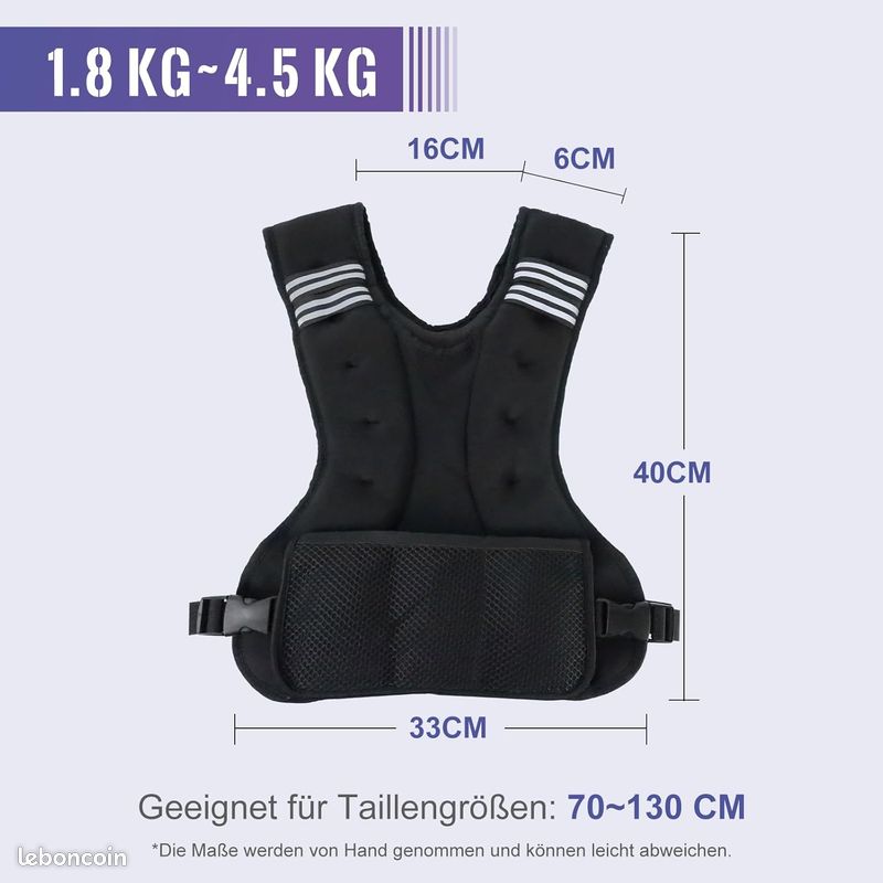 Alomejor gilet de musculation Veste de musculation avec gilet lesté d Alomejor gilet de musculation Veste de musculation avec gilet lesté d