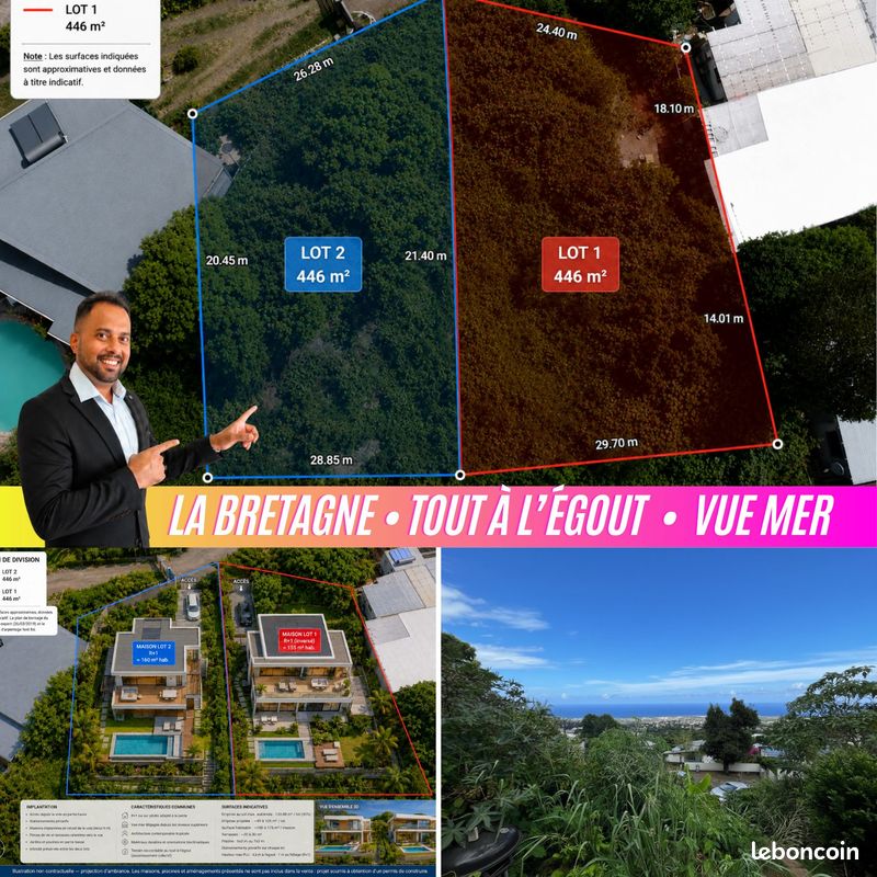 Terrain 446 m² · à Saint-Denis · 446 m² · 139 000 €