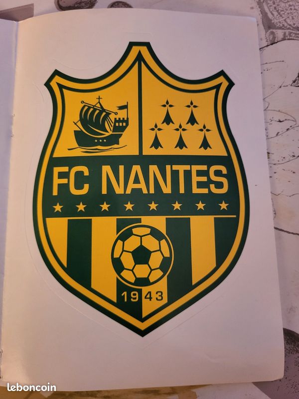 Planche de 3 autocollants Fc Nantes anciens Rare - Collection