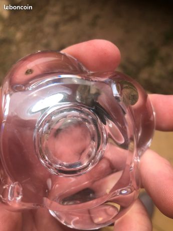 Bougeoirs en cristal avec pierres 17 cm - Miller France