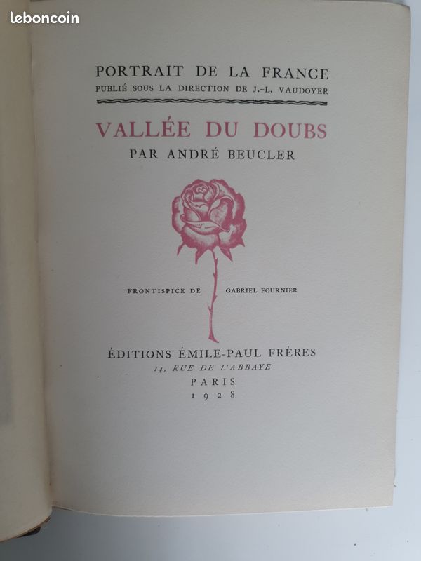 Portrait de la france : vallee du doubs a. Beucler, pays de retz m. Elder 1928 (image 6)