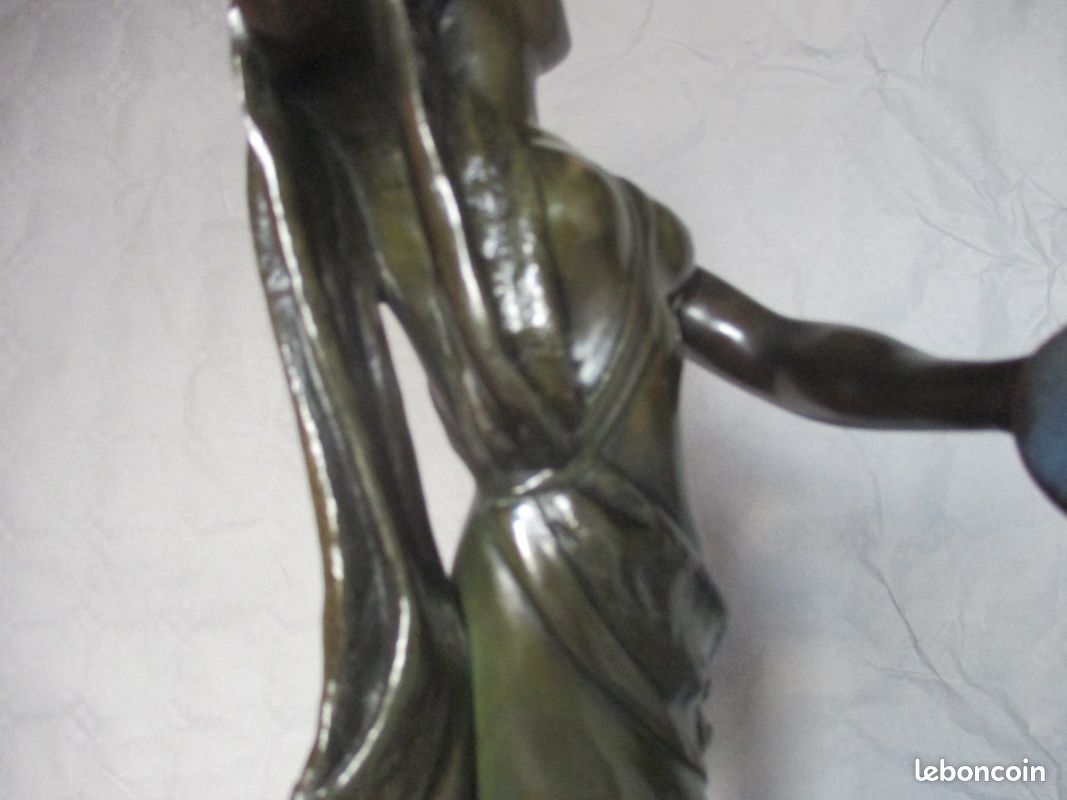 Ancienne sculpture bronze "Danseuse aux cymbales" (image 15)