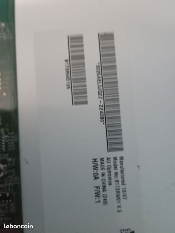 Écran LCD LED 17,3 Pouces Compatible B173RW01 V5 - Résolution 1600x900 - NEUF Garantie 1 An