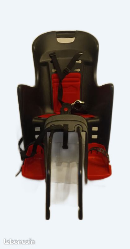 POLISPORT Boodie Porte Fixation Cadre Bébé Unisexe, Noir/Rouge, Poids de l'enfant : de 9 à 22 kg Maximum (image 1)