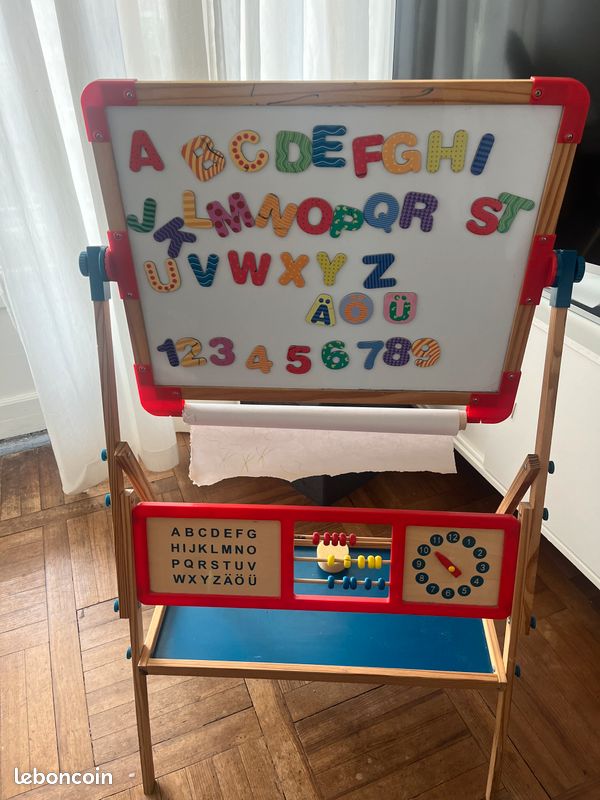 Table à Dessin Magnétique Double Face Enfants Dès 3 Ans - Stylo Magnétique Et Fonction Effaçable