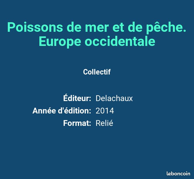 Poissons de mer et de pêche. Europe occidentale - Collectif (image 2)