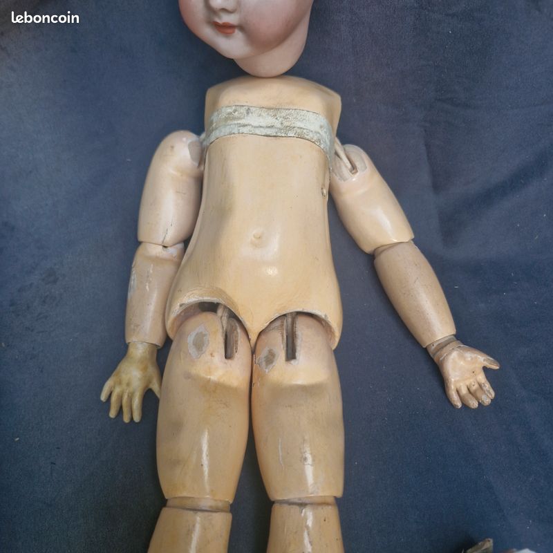 Poupee ancienne tete dep en porcemaine et corps bebe jumeau diplome d honneur (image 3)