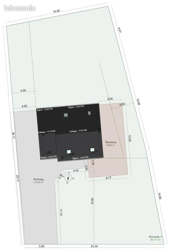 Terrain 862 m² Quittebeuf · 40 000 €
