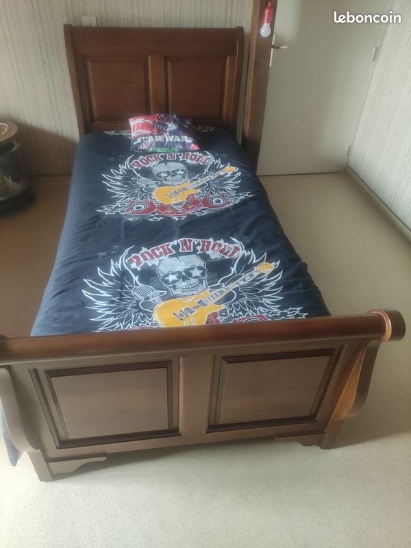Lit enfant 90 cm en Merisier (image 1)