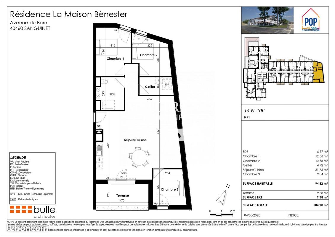 Appartement 4 pièces 95 m² · à Sanguinet · 95 m² · 349 000 €