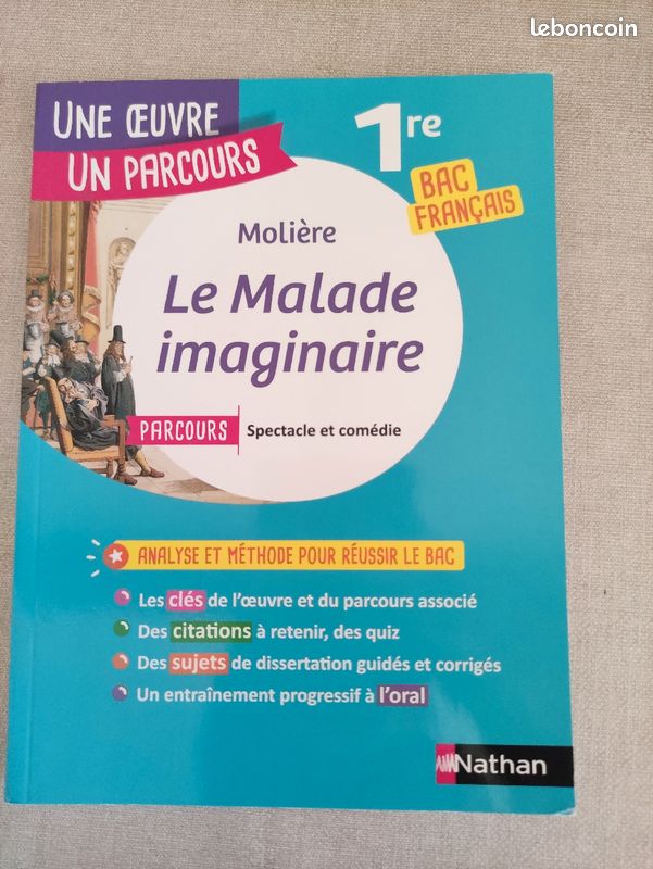 Livre Français 1ere Molière "Le Malade Imaginaire" (image 1)