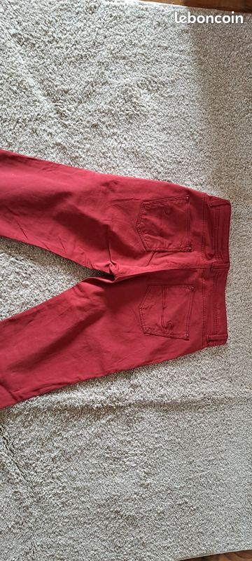 Pantalon rouge sombre femme (image 4)