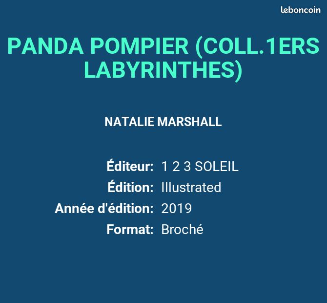 Panda pompier (coll.1ers labyrinthes) - natalie marshall (image 2)