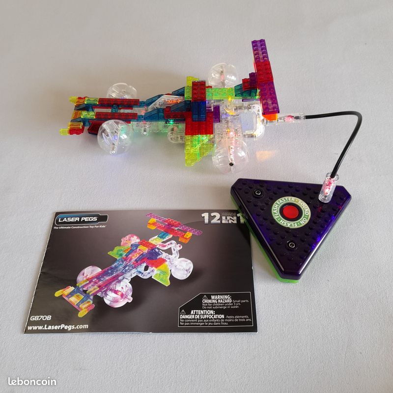 Laser Pegs 81011 – Giochi Di Costruzione Con Mattoncini Luminosi, 129 Pezzi, 8 Modelli In 1, Compatibile Con Altri Mattoncini