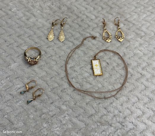 Ancienne boucle d'oreille or avec pierre | Kaufen auf