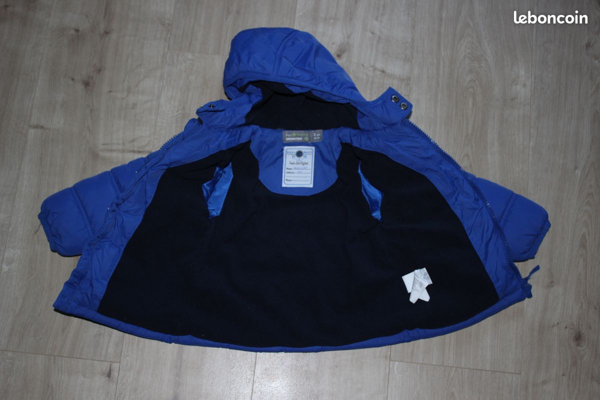 Blouson doudoune bleu orchestra 2 ans (image 2)