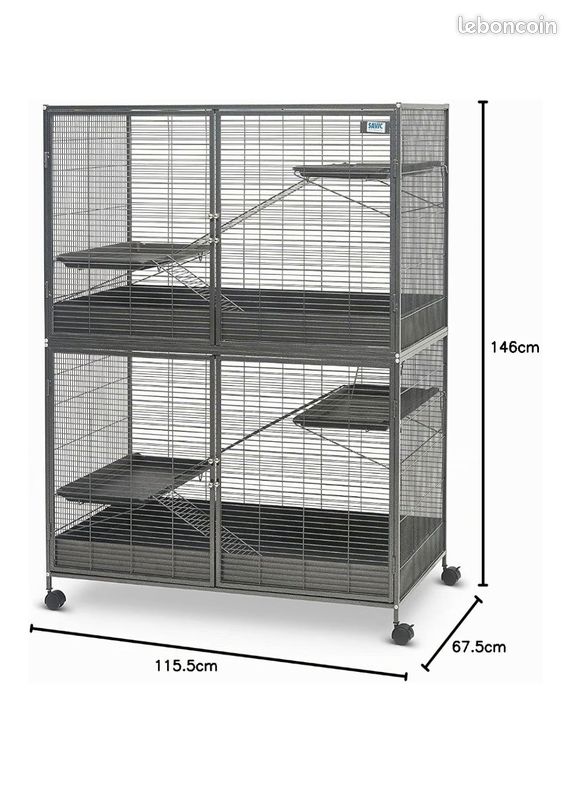 Cage pour rongeurs Suite Royale XL Anthracite (image 2)