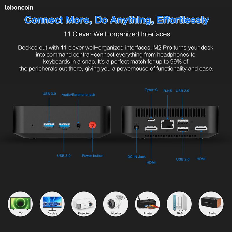 Mini Ordinateur PC MLLSE M2 Pro Intel J3710 8GB RAM 256GB SSD (image 5)