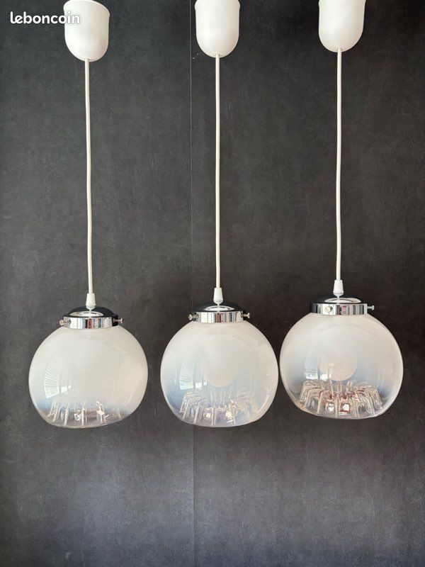 Lot de trois suspensions en verre de Murano (image 3)