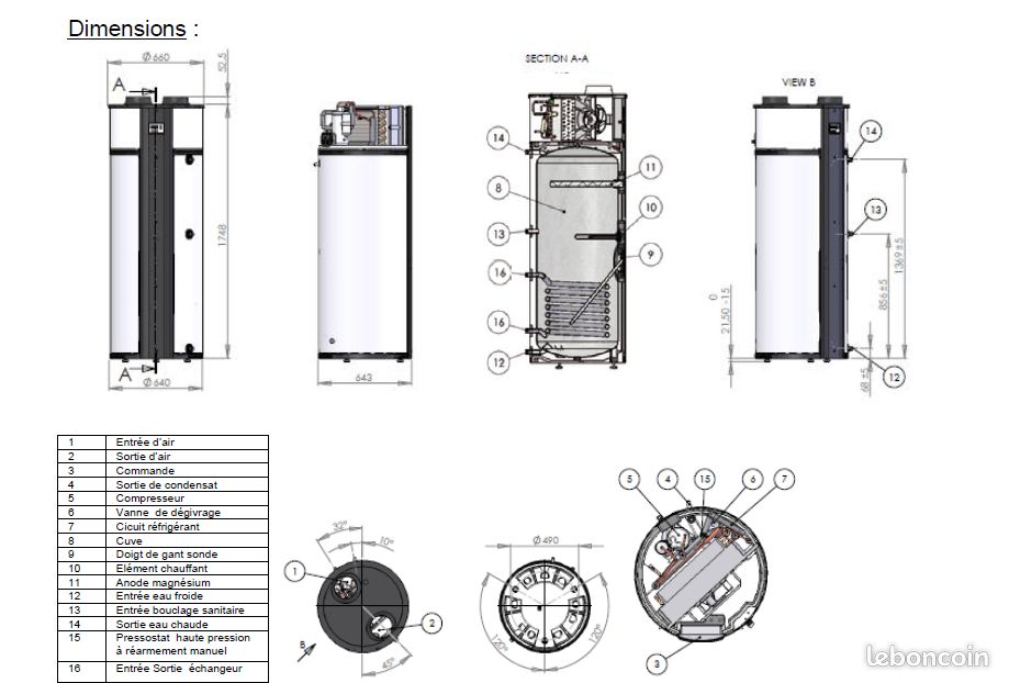 Chauffe-eau thermodynamique 290L - Très bon état (image 8)