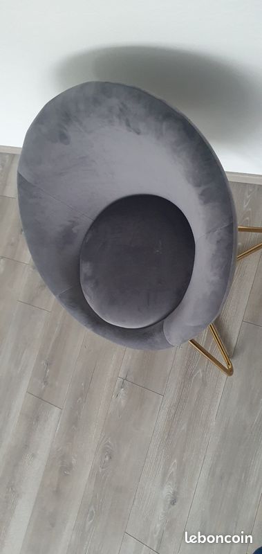 Fauteuil velour (image 1)