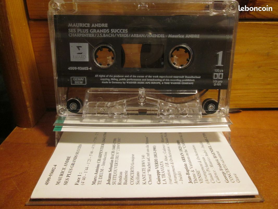 Cassette Audio K7 Maurice André Ses Plus Grands Succes (image 3)