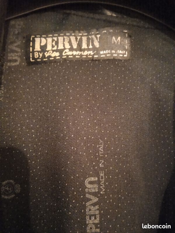 Blouson cuir vintage noir Pervin de chez Carmen fabrication italienne (image 3)